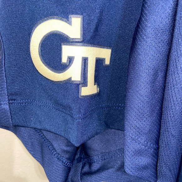 Adidas Georgia Tech Yellow Jackets Team Issue Polo Shirt Aeroready Mens NEW - Picture 3 of 12